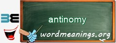 WordMeaning blackboard for antinomy